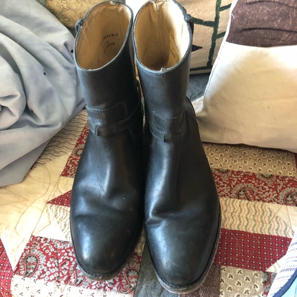Frye black leather boots size 9 - Picture 2 of 15